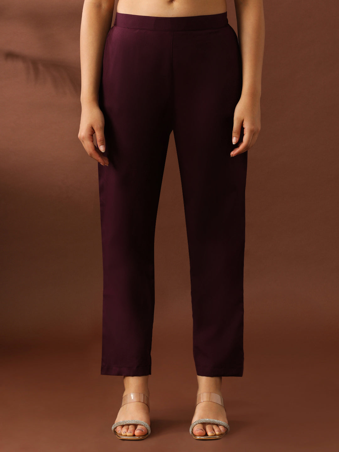 Floral Embroidered Straight Chanderi Cotton Kurta & Trousers Sets