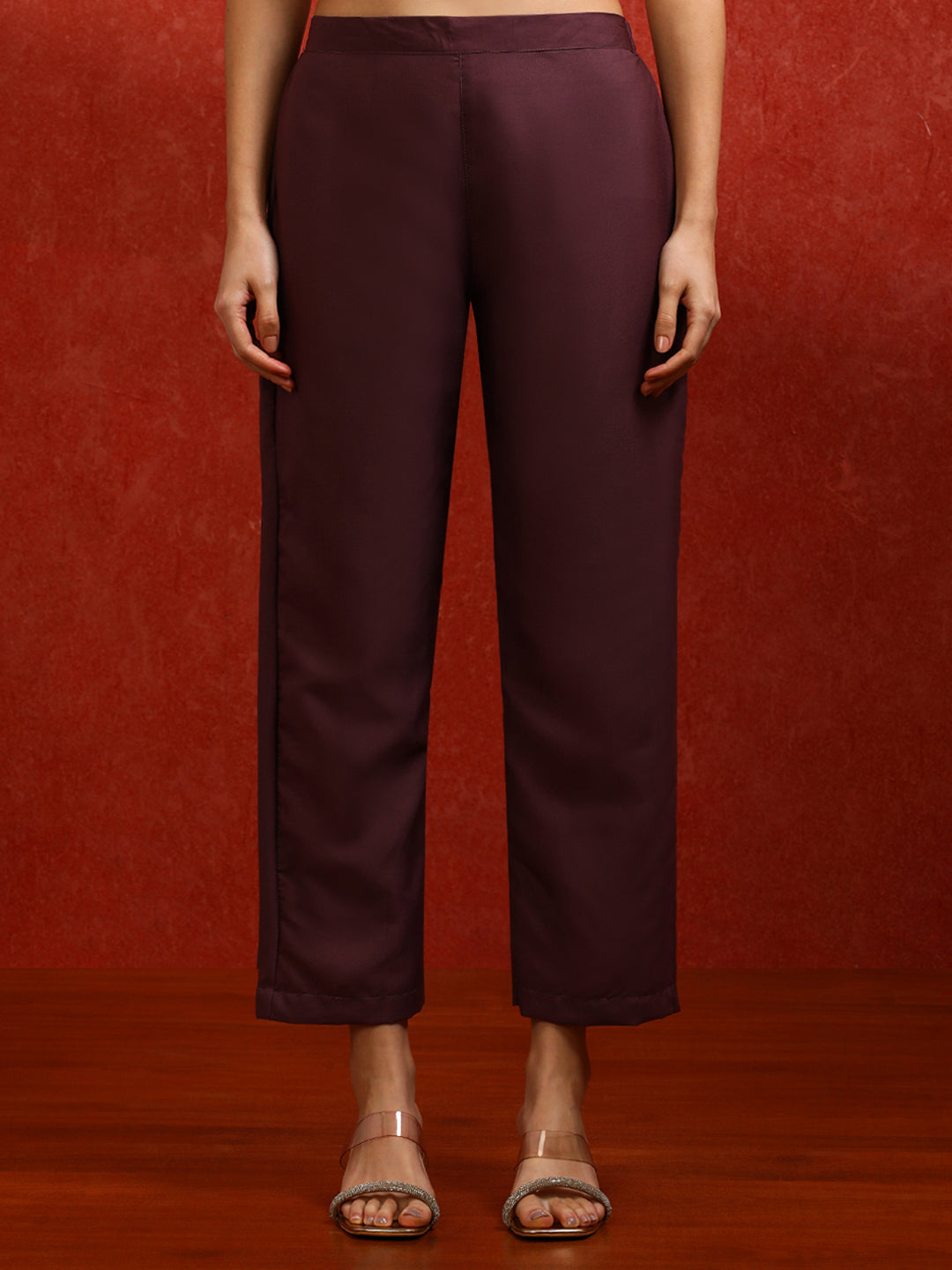 Solid Solid A-Line Kurta & Trousers Sets