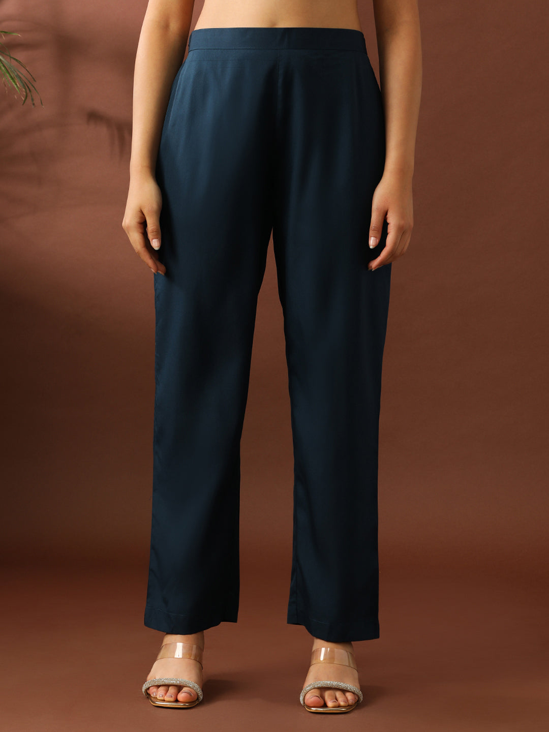 Solid Embroidered A-Line Chanderi Cotton Kurta Sets