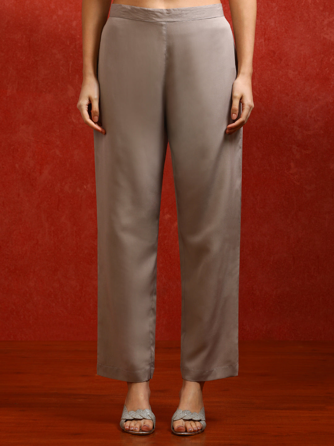 Floral Embroidered Straight Kurta & Trousers Sets