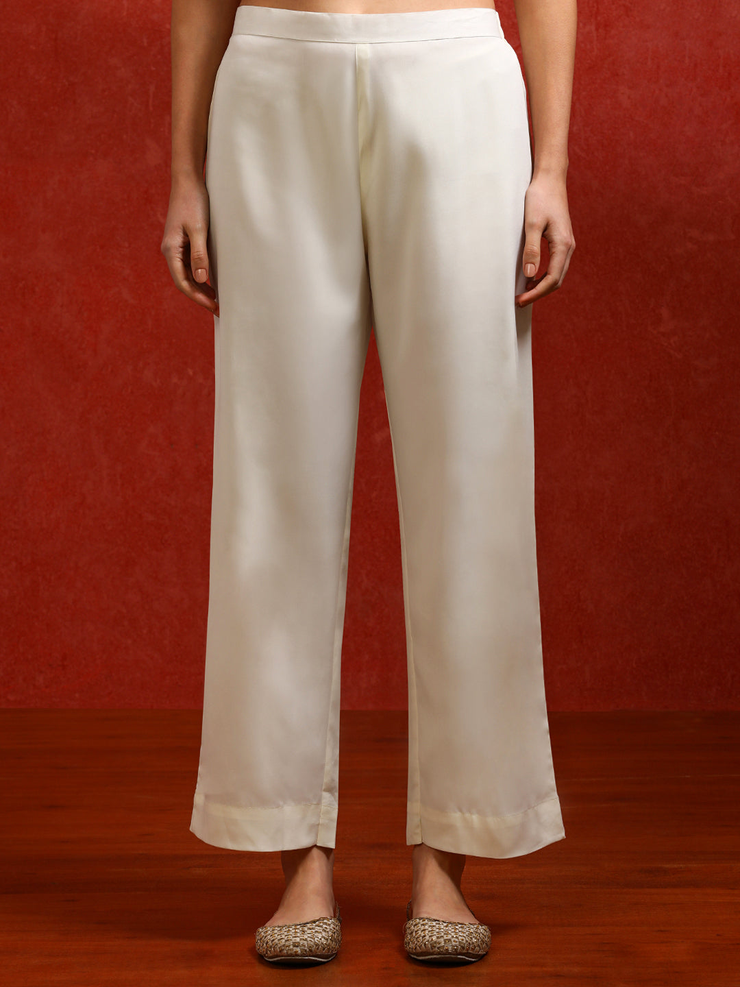 Floral Embroidered A-Line Kurta & Trousers Sets