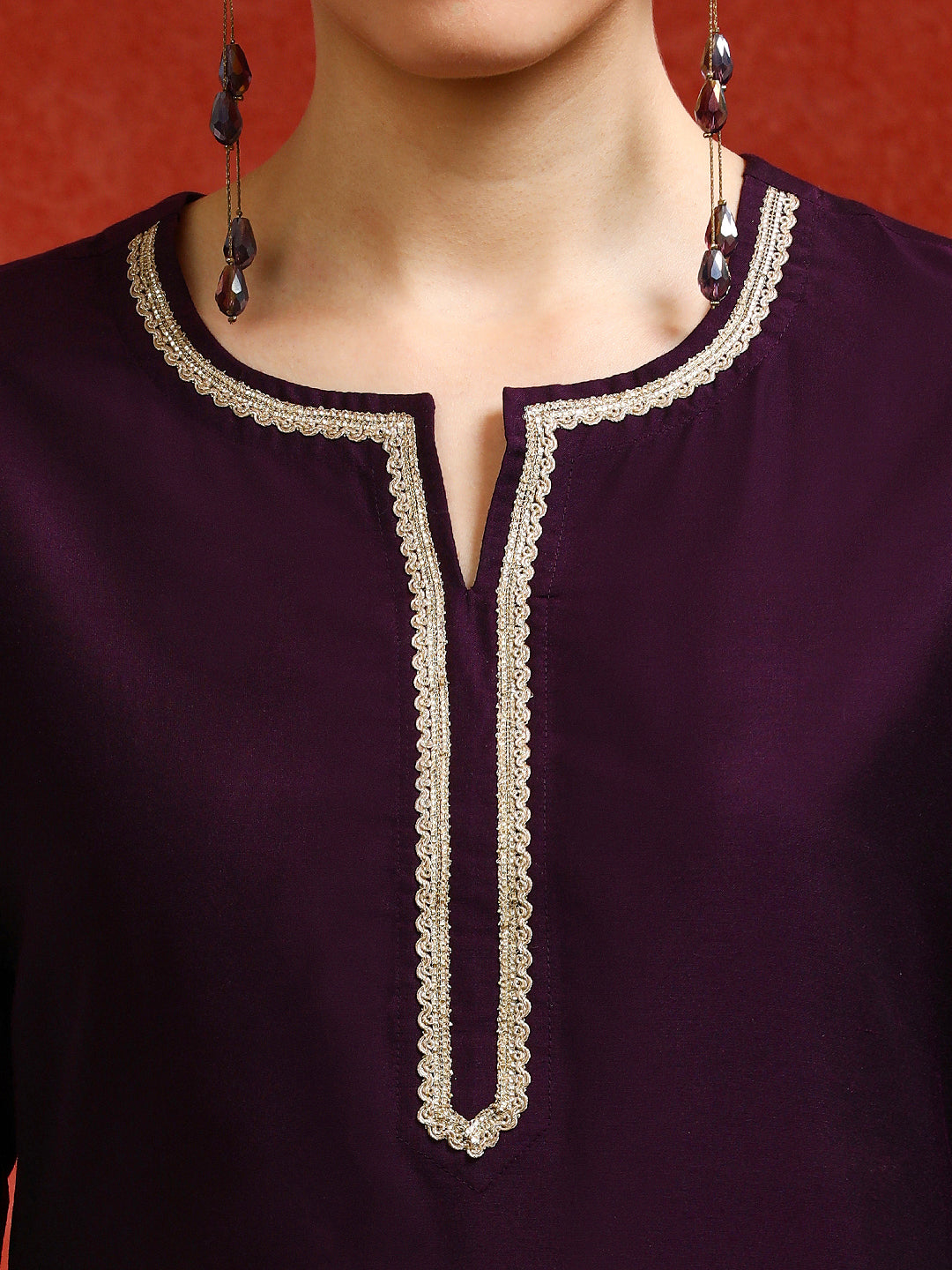 Solid Embroidered A-Line Kurta & Sharara Sets