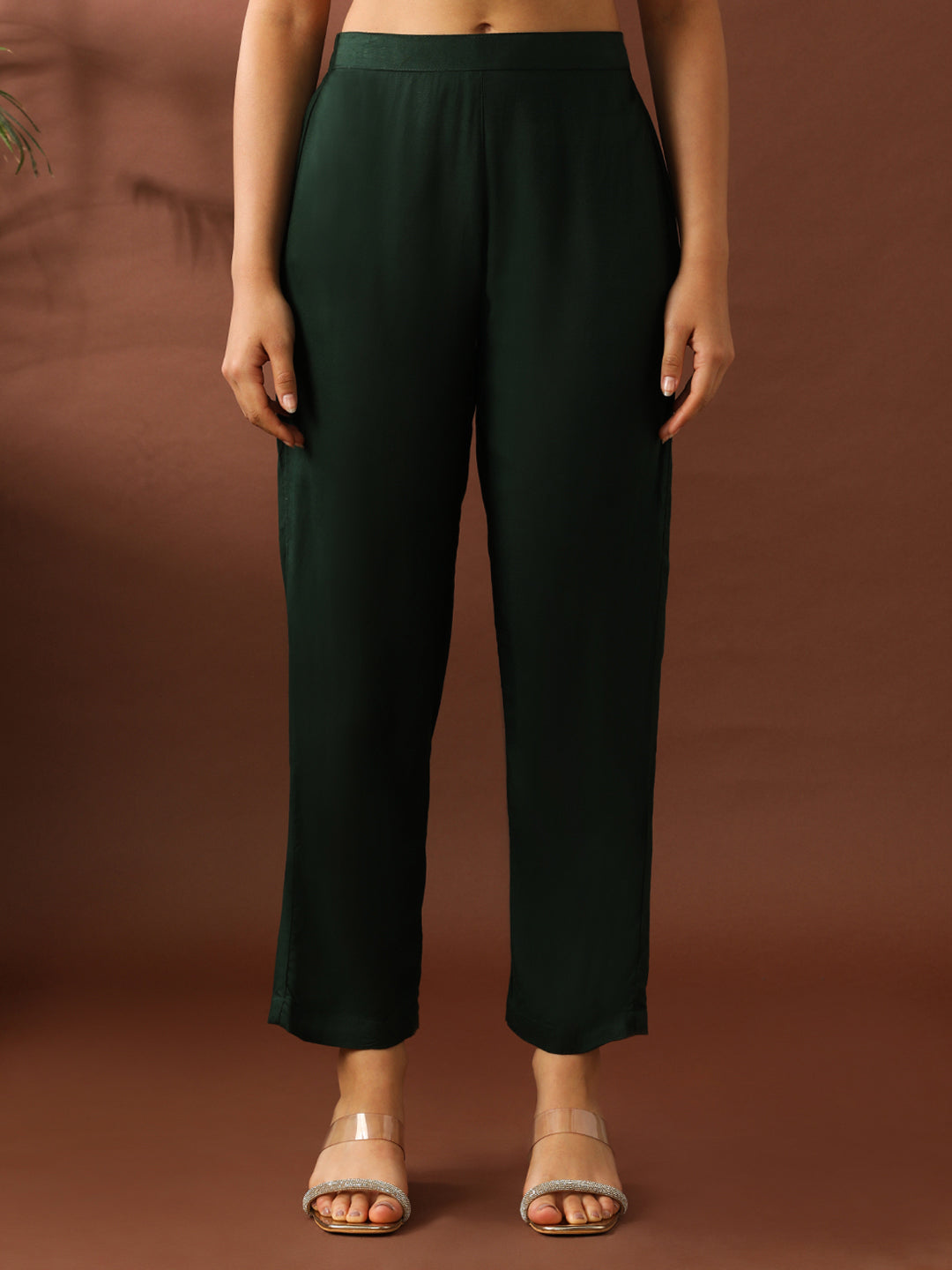 Floral Embroidered Straight Kurta & Trousers Sets