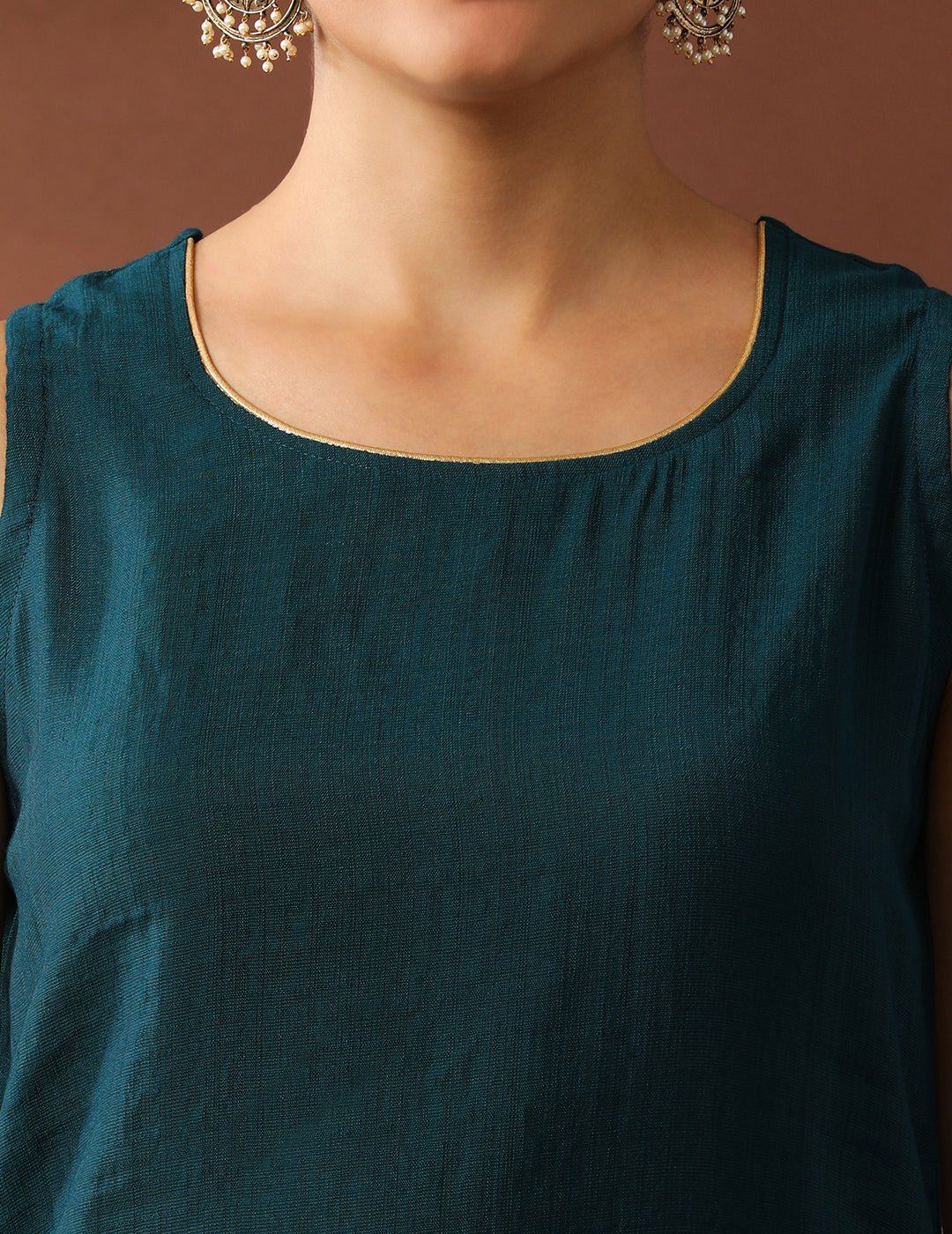 Floral Embroidered Straight Silk Blend Kurta & Sharara Sets