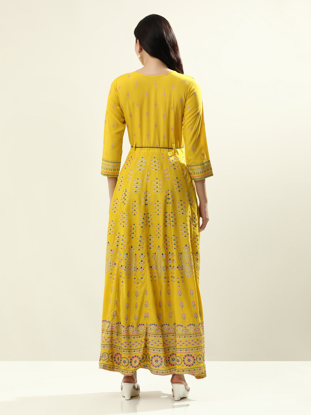 Embroidered Pure Cotton Floral Tiered Maxi Dress