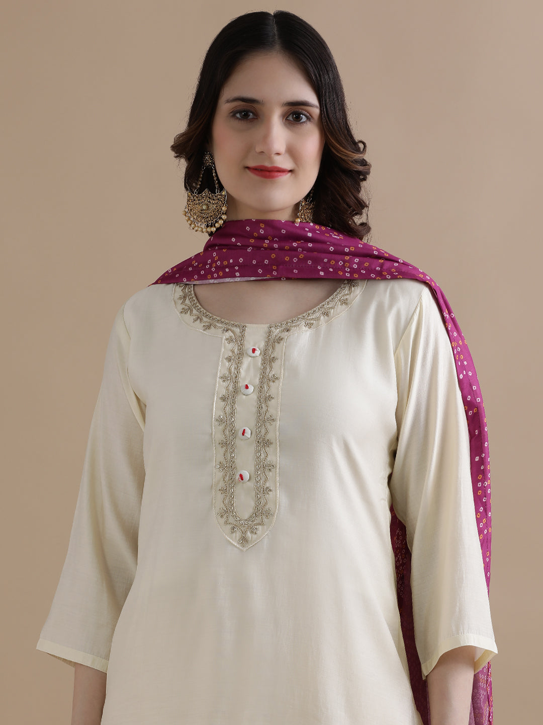 Embroidered Viscose Rayon Ethnic Motifs Kurta Sets With Dupatta