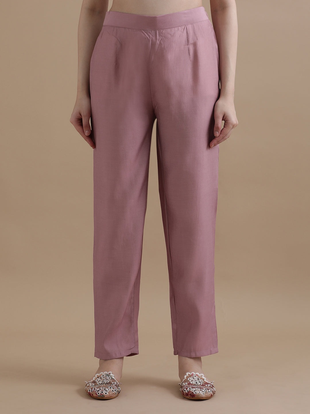 Embroidered Chanderi Cotton Ethnic Motifs Kurta Sets With Dupatta