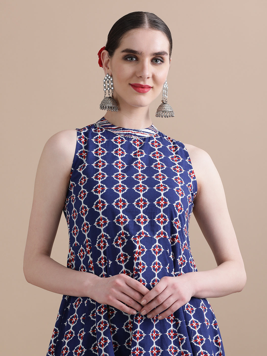 Pure Cotton Floral Printed Kurta With Sharara