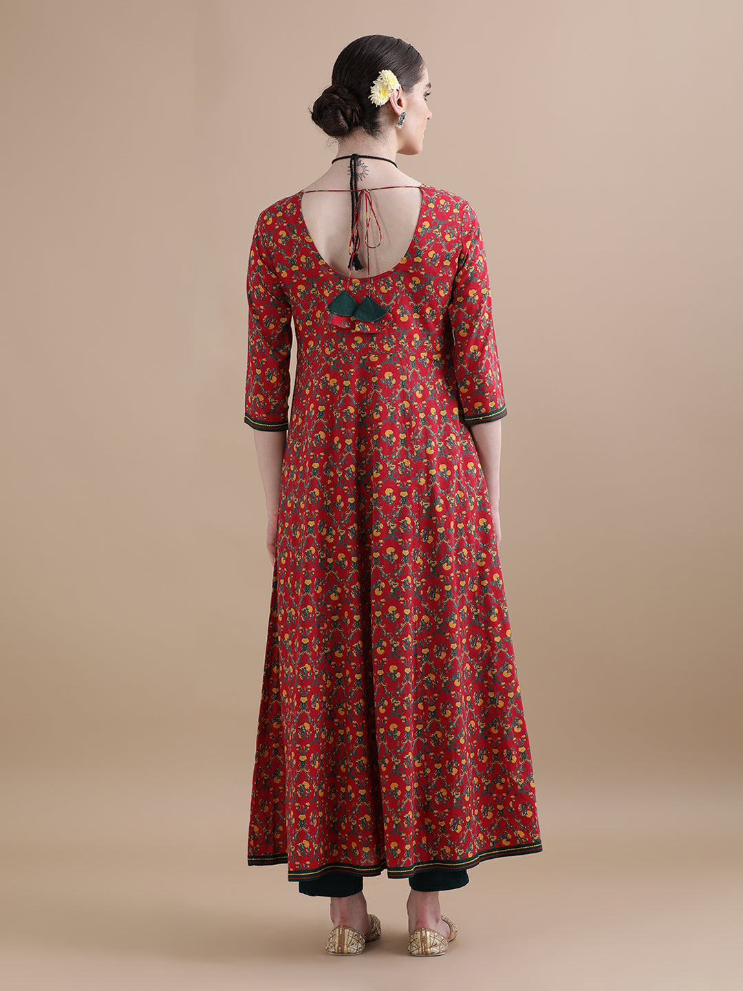 Pure Cotton Floral Embroidered Kurta Sets With Dupatta