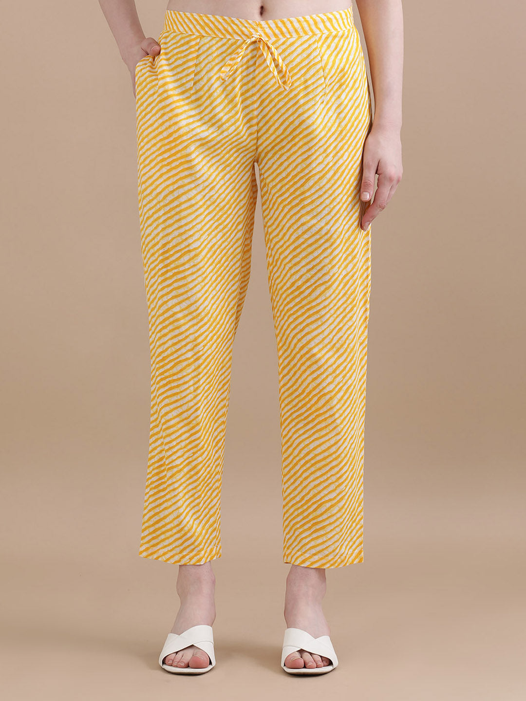 Pure Cotton Leheriya Embroidered Kurta Sets With Dupatta