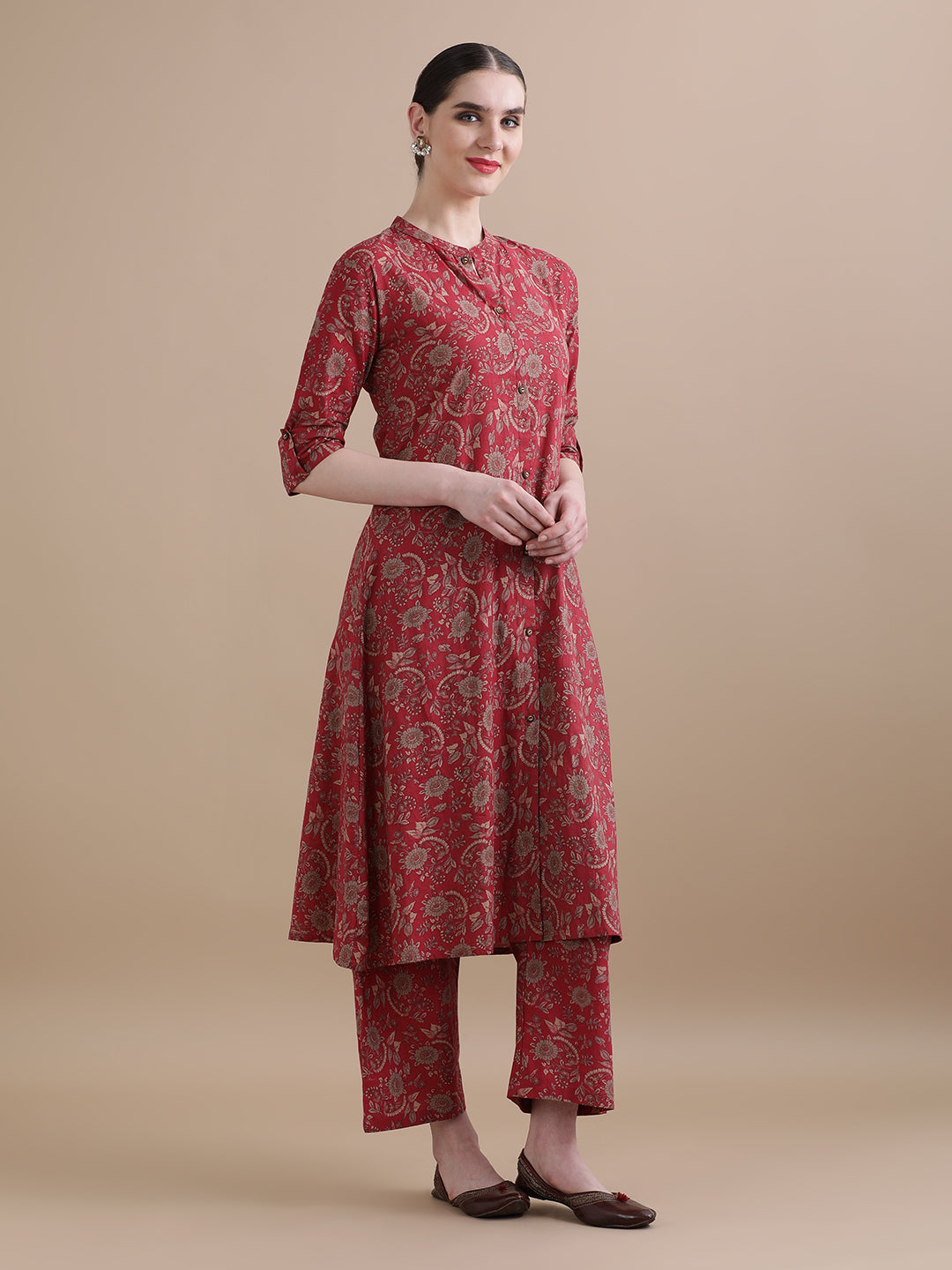 Pure Cotton Floral Printed Kurta With Pant
