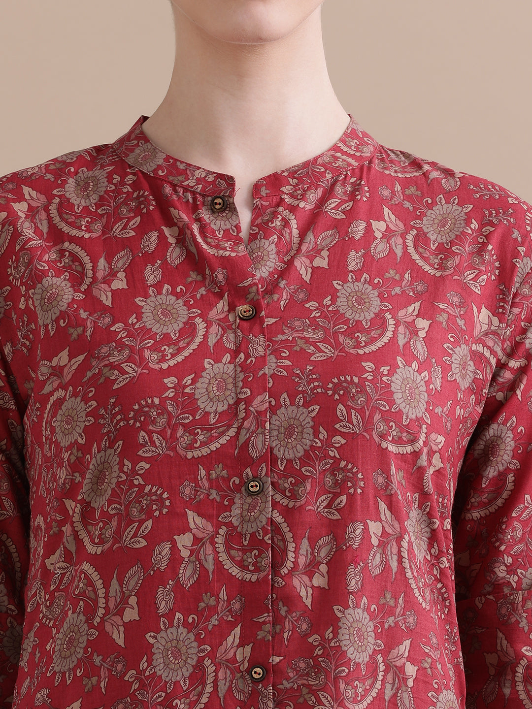 Pure Cotton Floral Printed Kurta With Pant