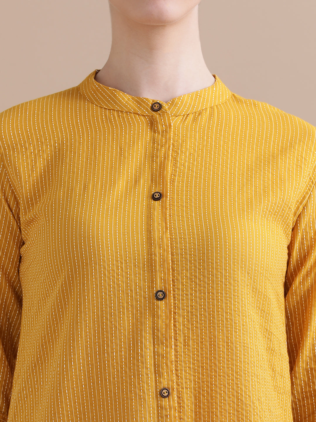 Pure Cotton Solid Kantha Work Kurta With Pant