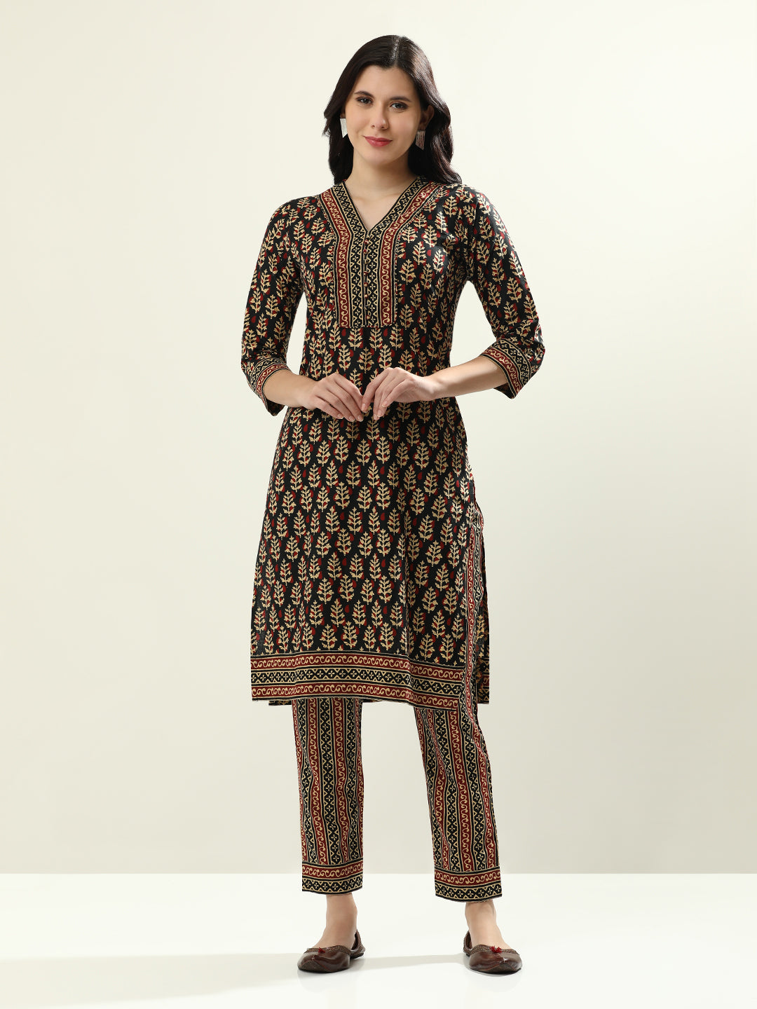 Printed Floral Pure Cotton Kurta Sets