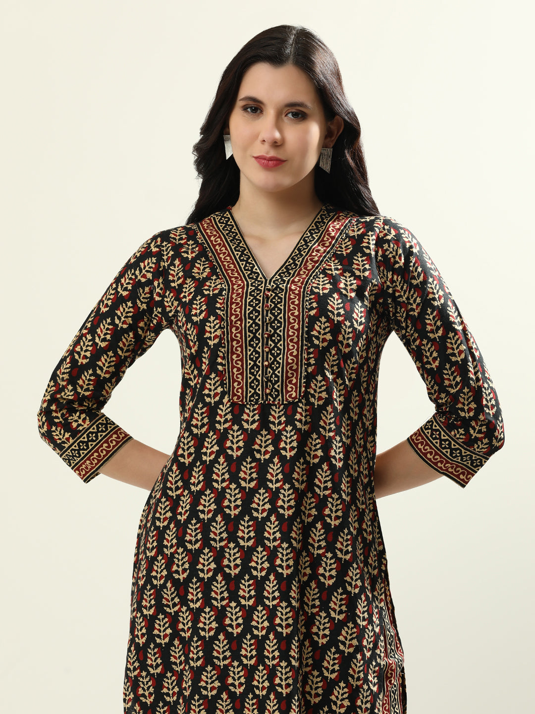 Printed Floral Pure Cotton Kurta Sets