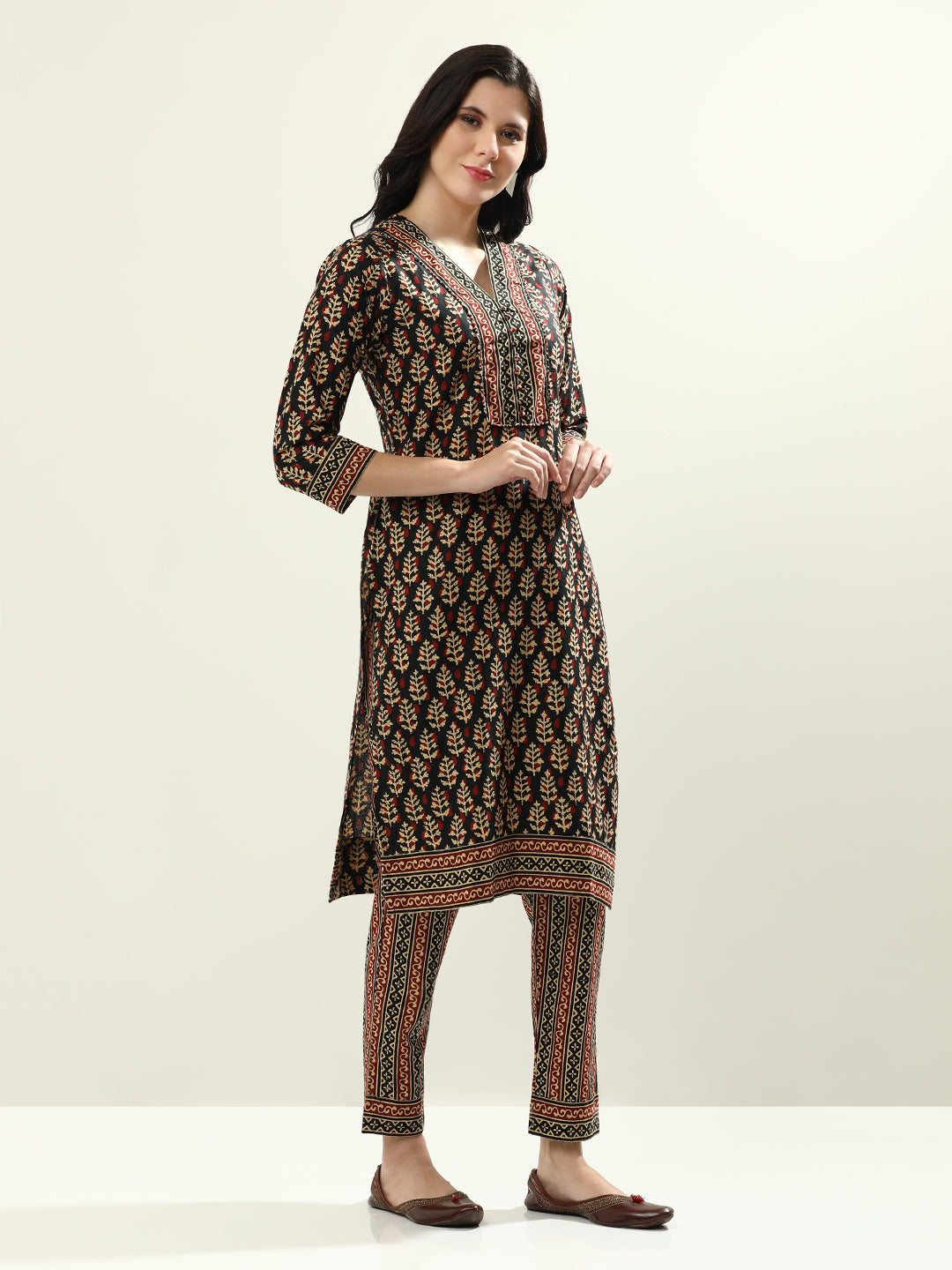 Printed Floral Pure Cotton Kurta Sets