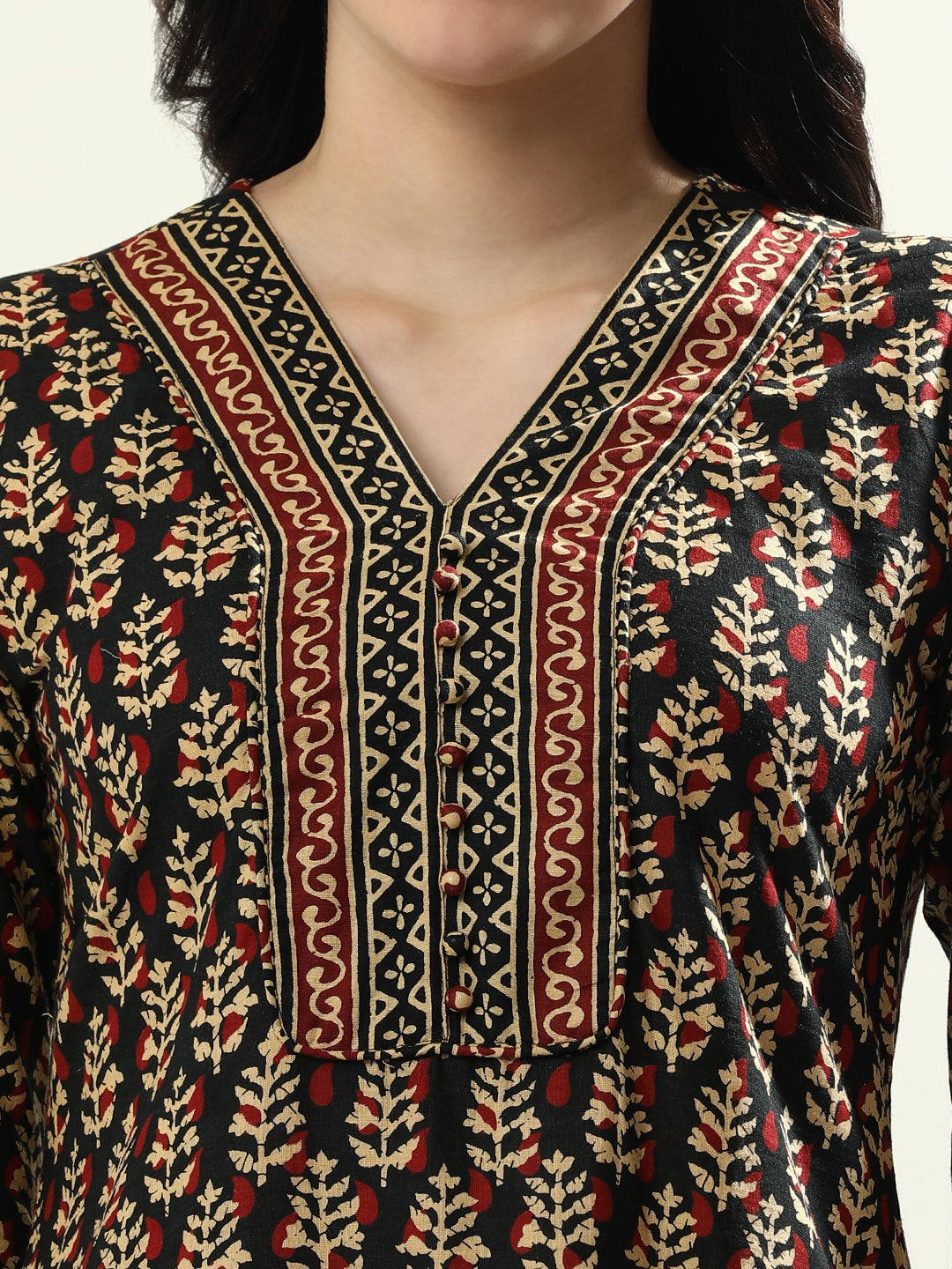 Printed Floral Pure Cotton Kurta Sets