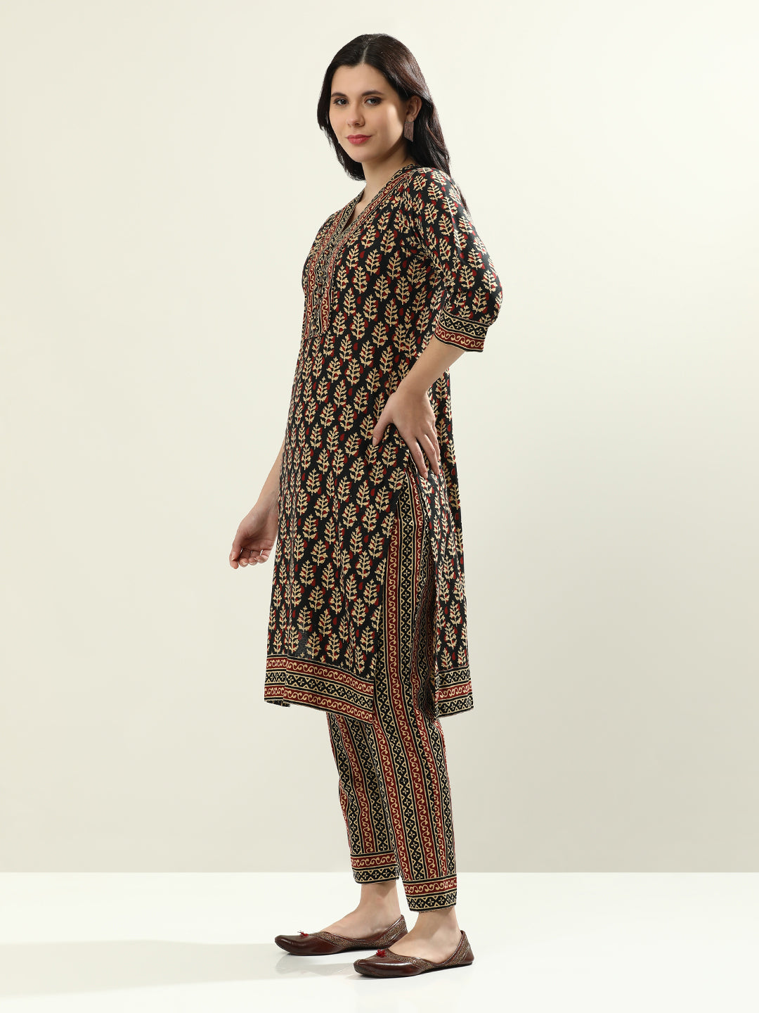 Printed Floral Pure Cotton Kurta Sets