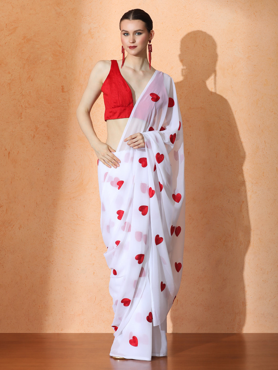 Embellished Georgette Saree with Unstiched Blouse