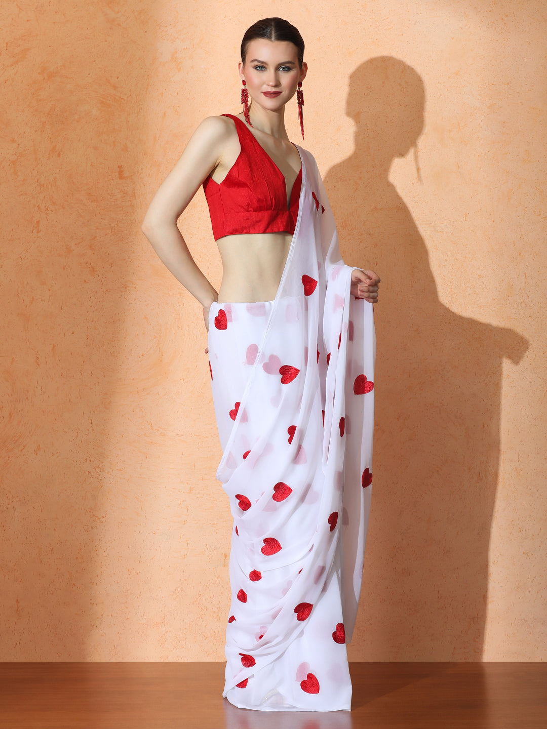 Embellished Georgette Saree with Unstiched Blouse