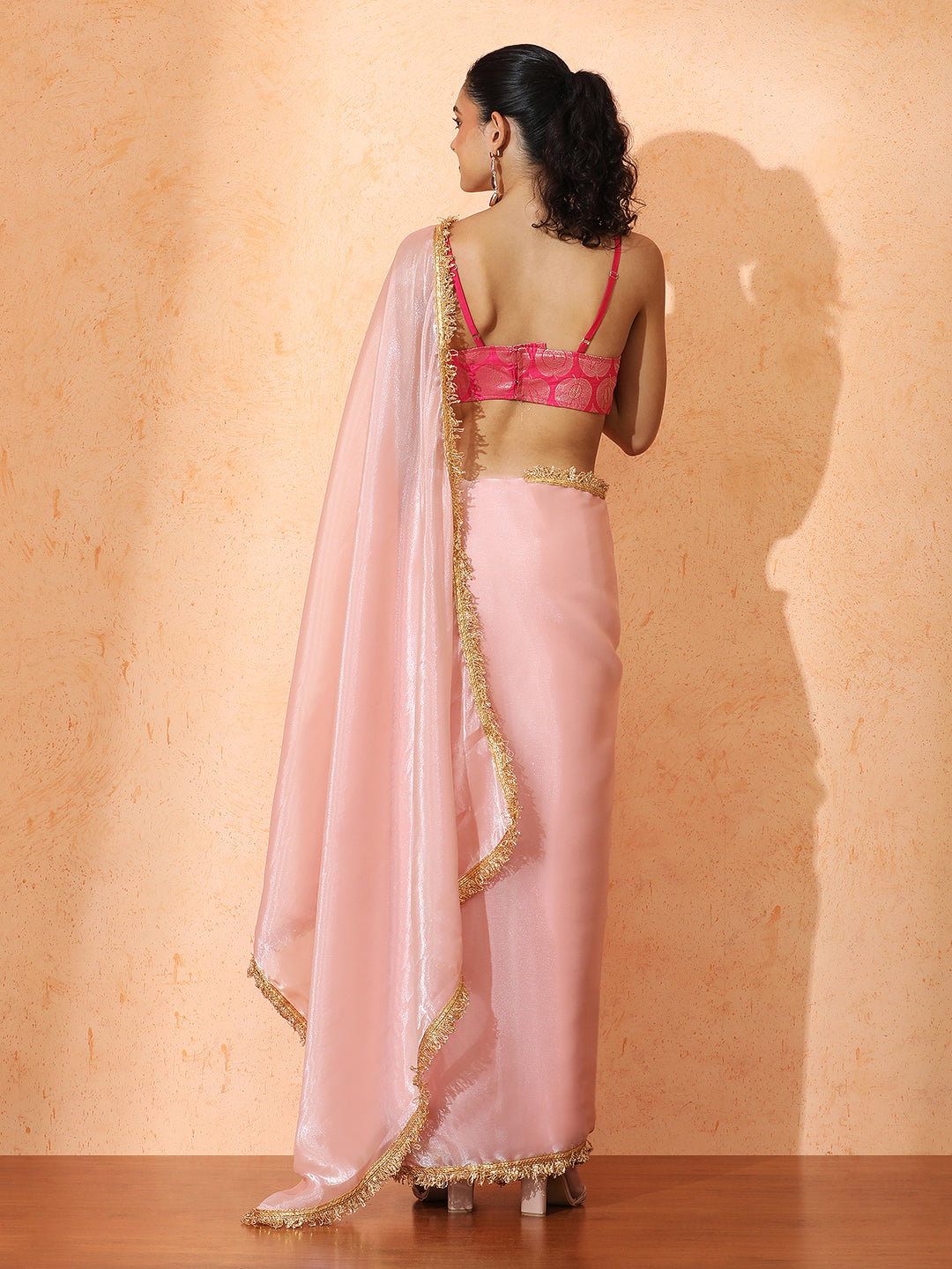 Embellished Jimmy Silk Saree with Unstiched Blouse