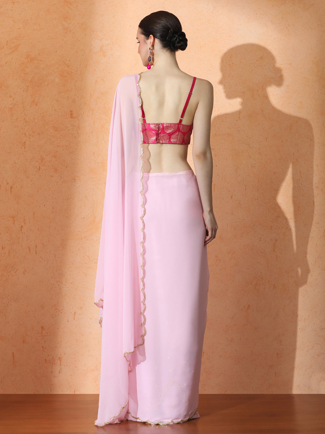 Embellished Georgette Saree with Unstiched Blouse