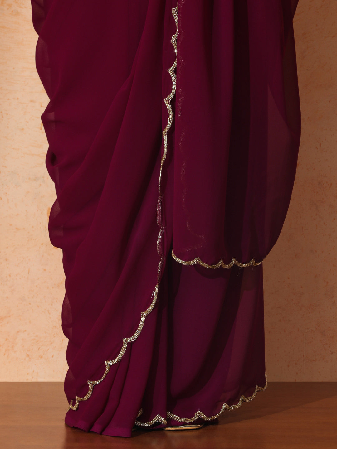 Embellished Georgette Saree with Unstiched Blouse