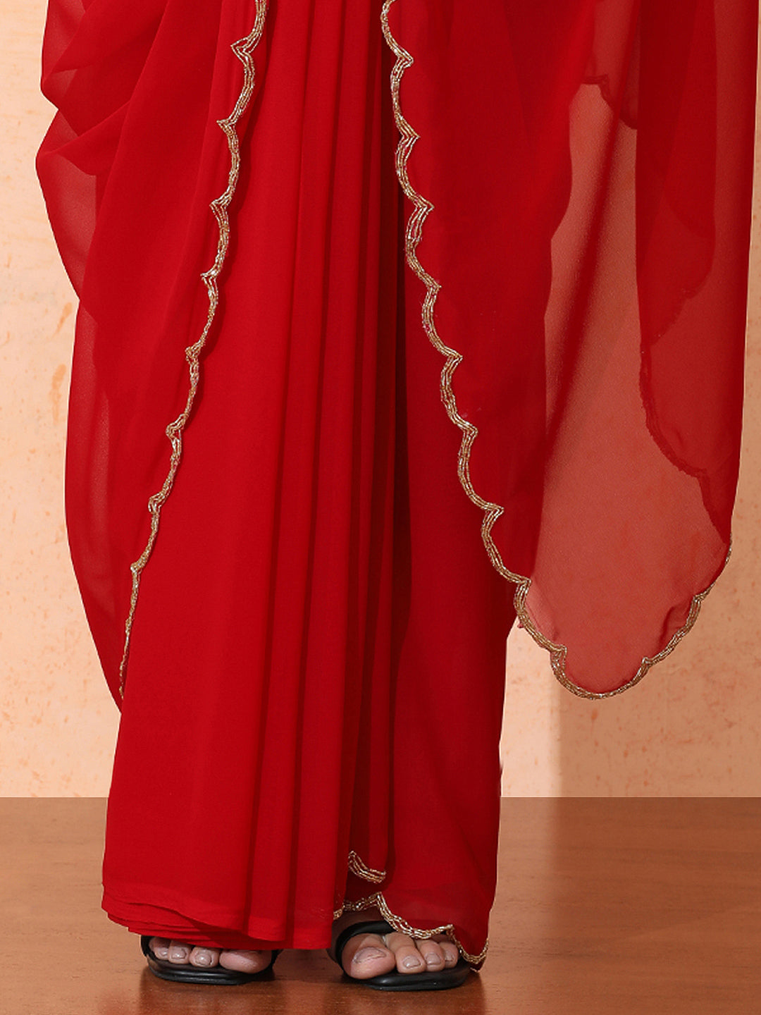 Embellished Georgette Saree with Unstiched Blouse