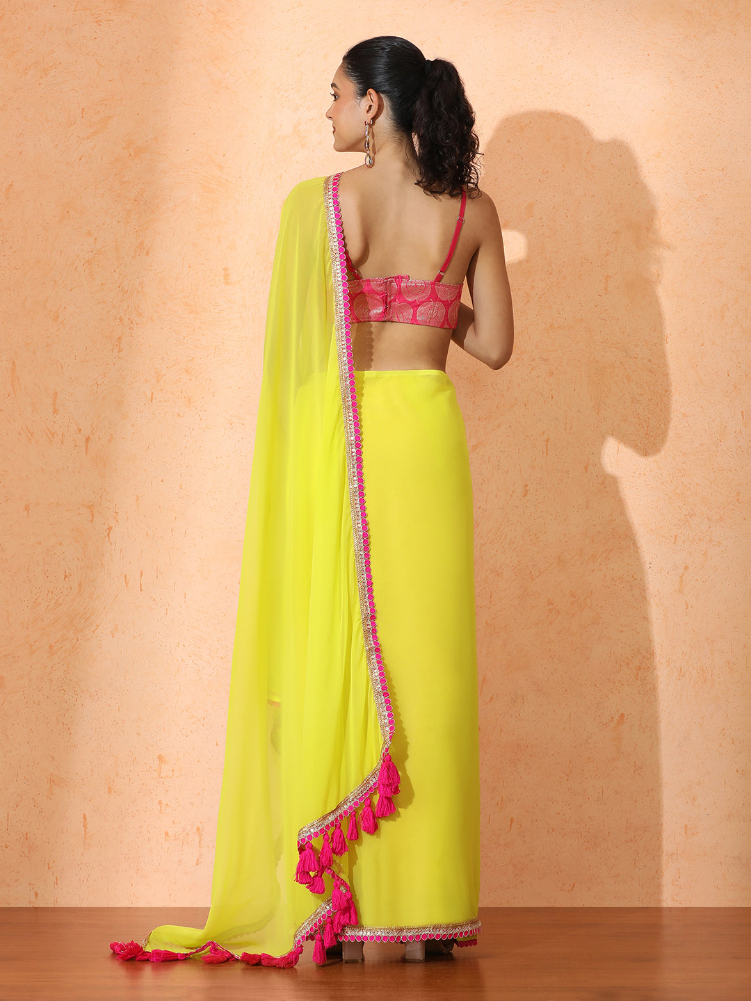 Embellished Georgette Saree with Unstiched Blouse
