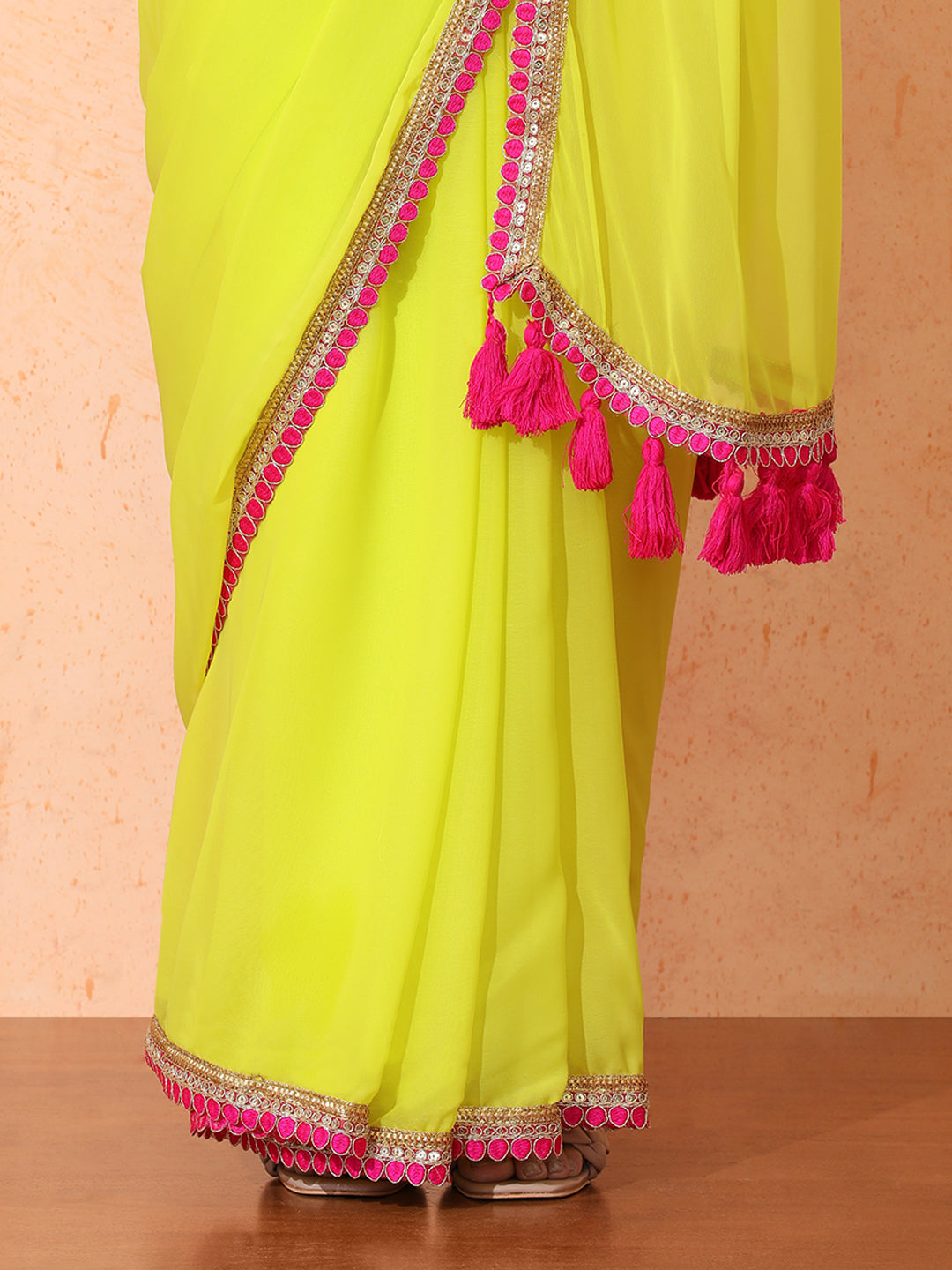 Embellished Georgette Saree with Unstiched Blouse