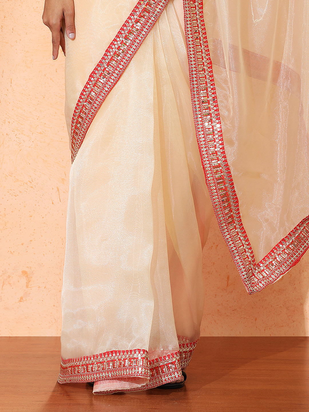 Embellished Organza Saree with Unstiched Blouse