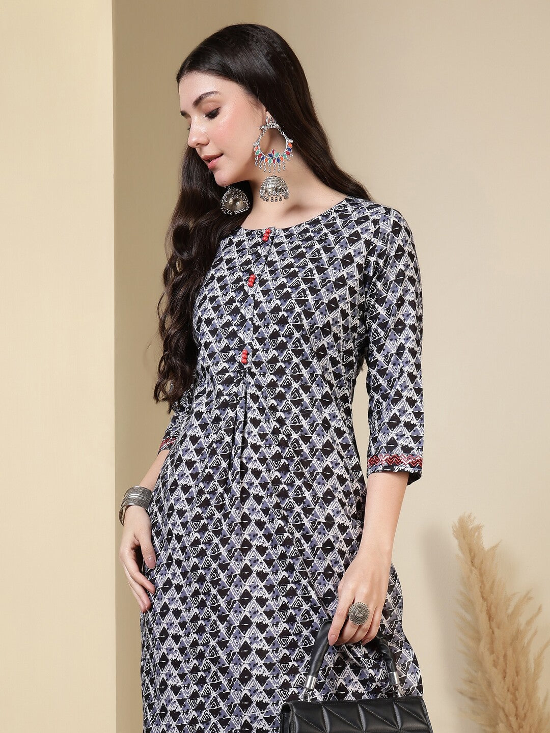 Floral Printed Straight Pure Cotton Kurta