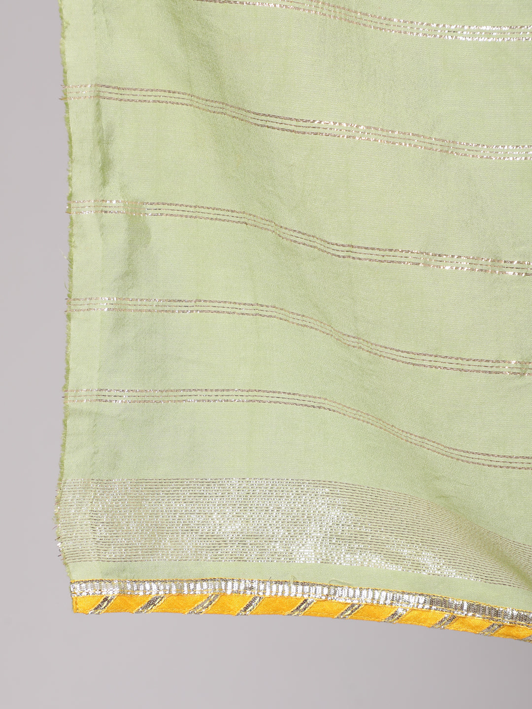 Embroidered Green Kurta With Pants And Chanderi Dupatta