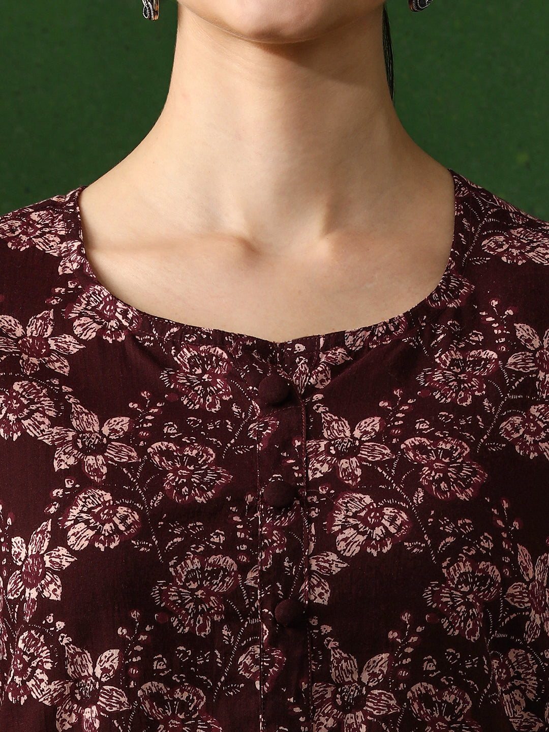 Floral Printed Straight Pure Cotton Kurta