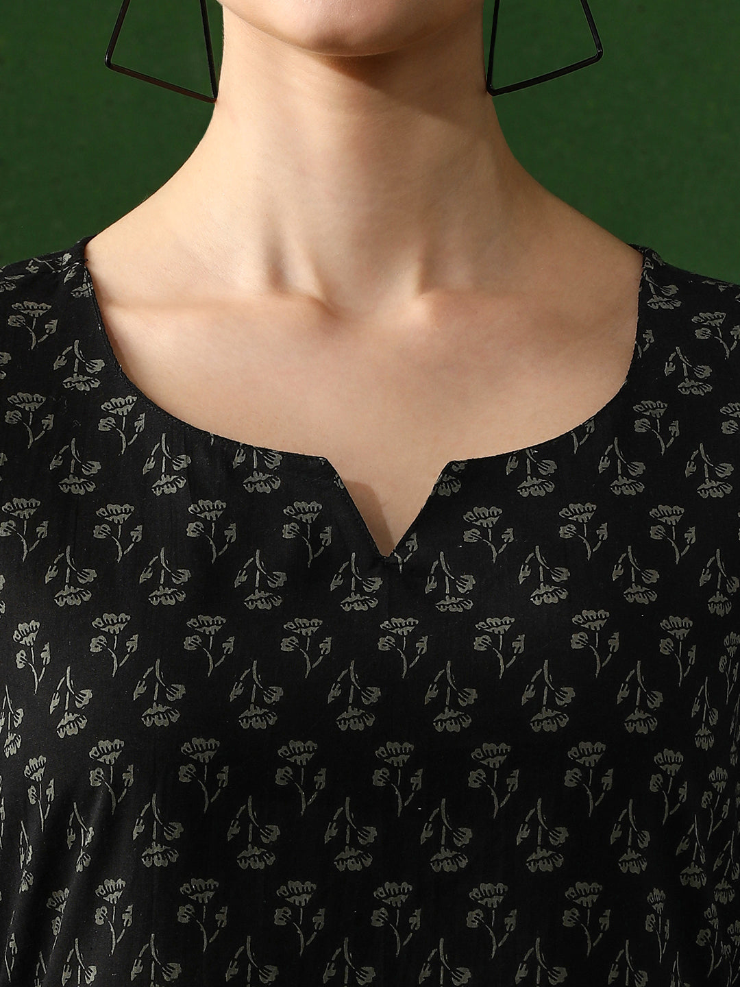 Floral Printed Straight Pure Cotton Kurta