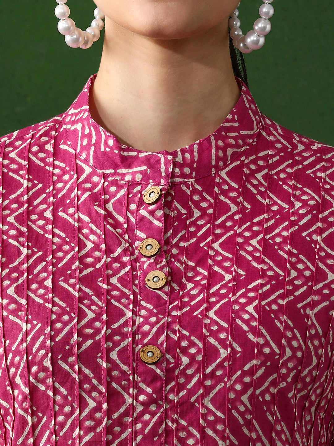 Floral Printed A-Line Pure Cotton Top