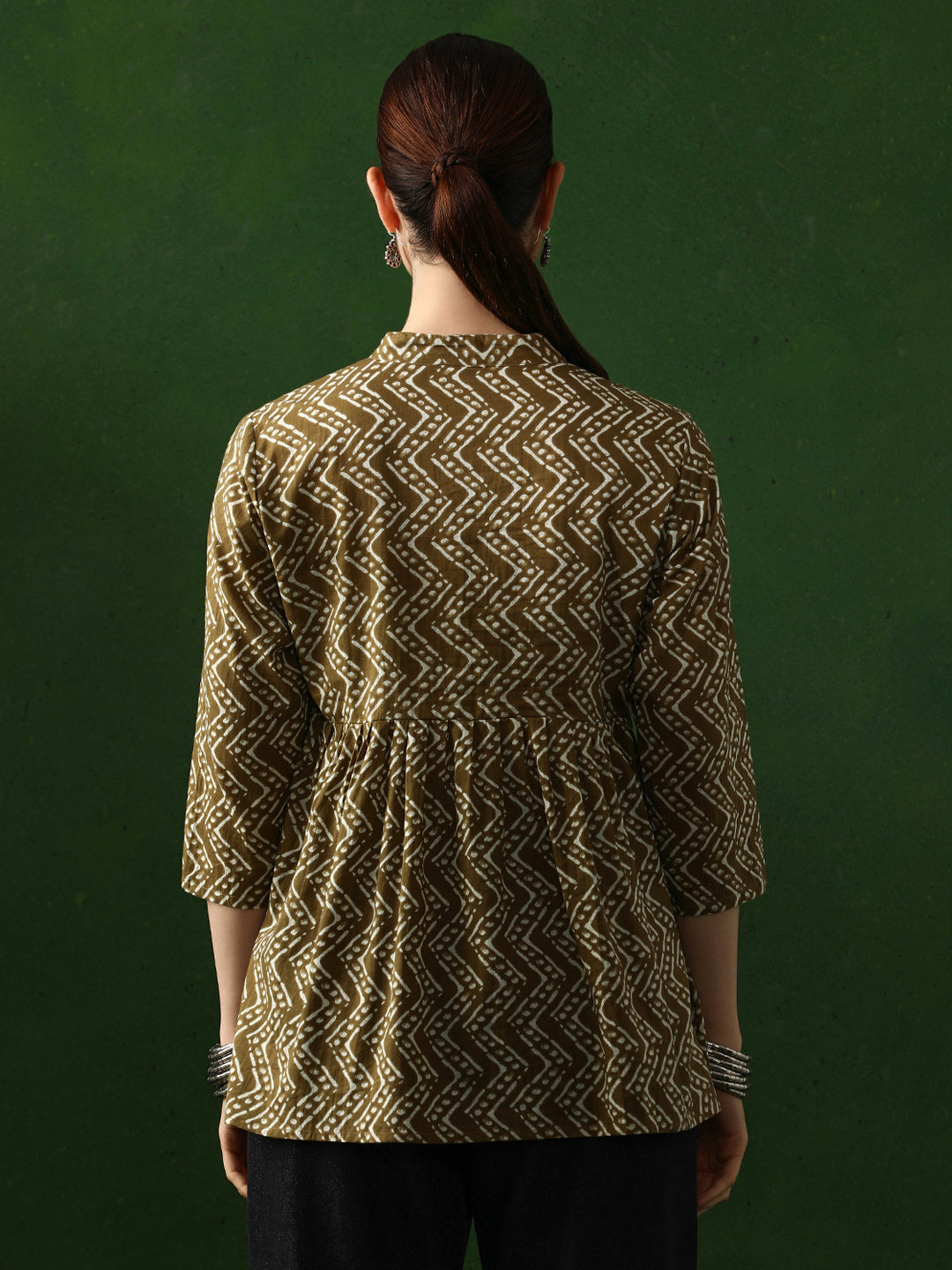 Floral Printed A-Line Pure Cotton Top