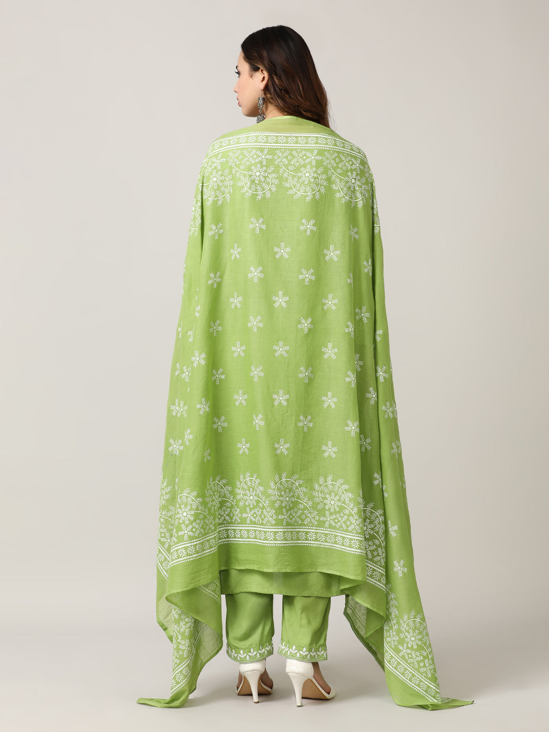 Embroidered Floral Straight Kurta Sets With Dupatta