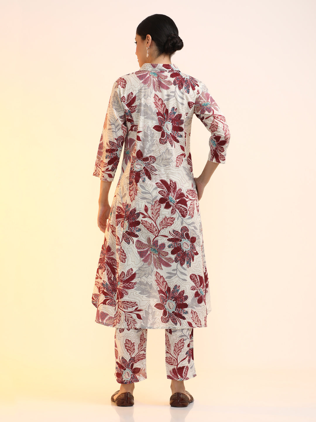 Printed Floral Flared Kurta Sets