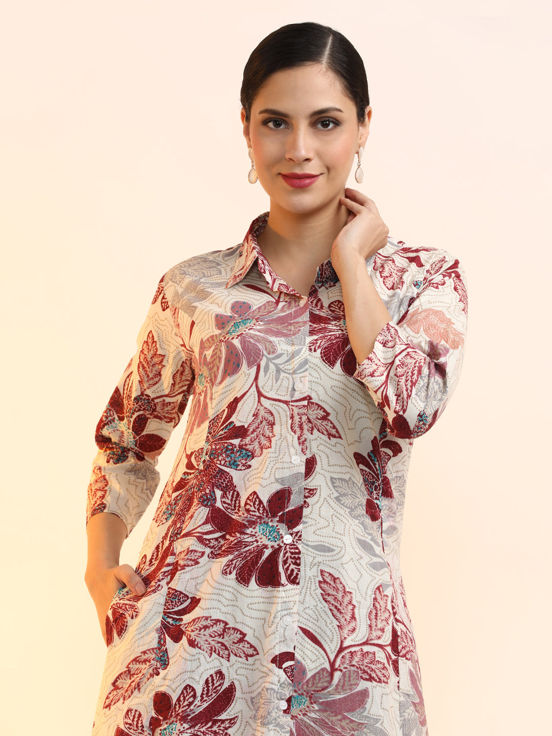 Printed Floral Flared Kurta Sets