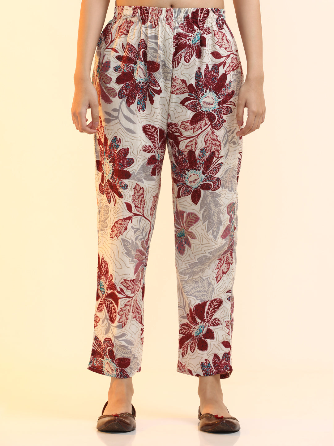 Printed Floral Flared Kurta Sets