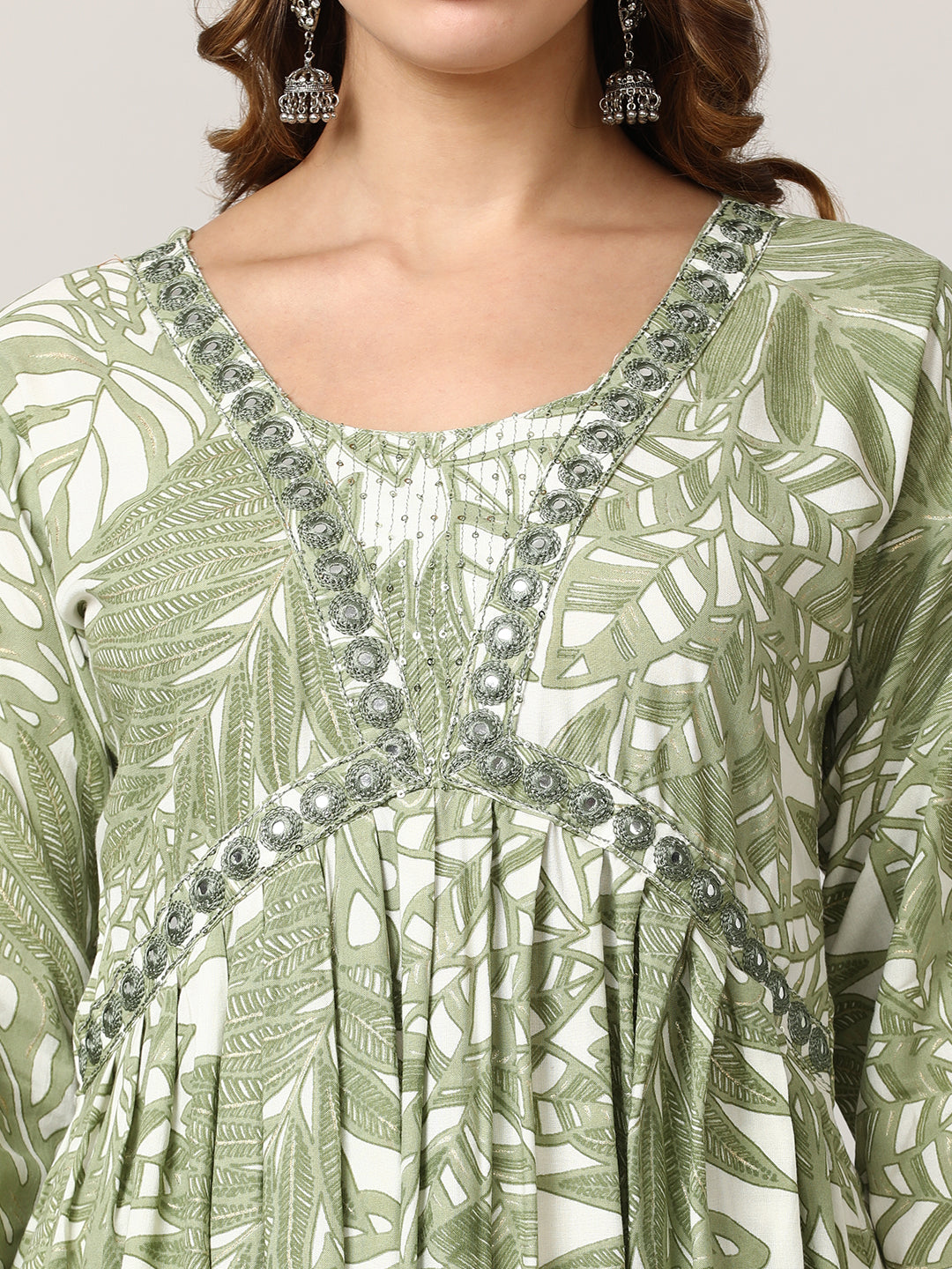 Embroidered Floral Flared Kurta Sets With Dupatta