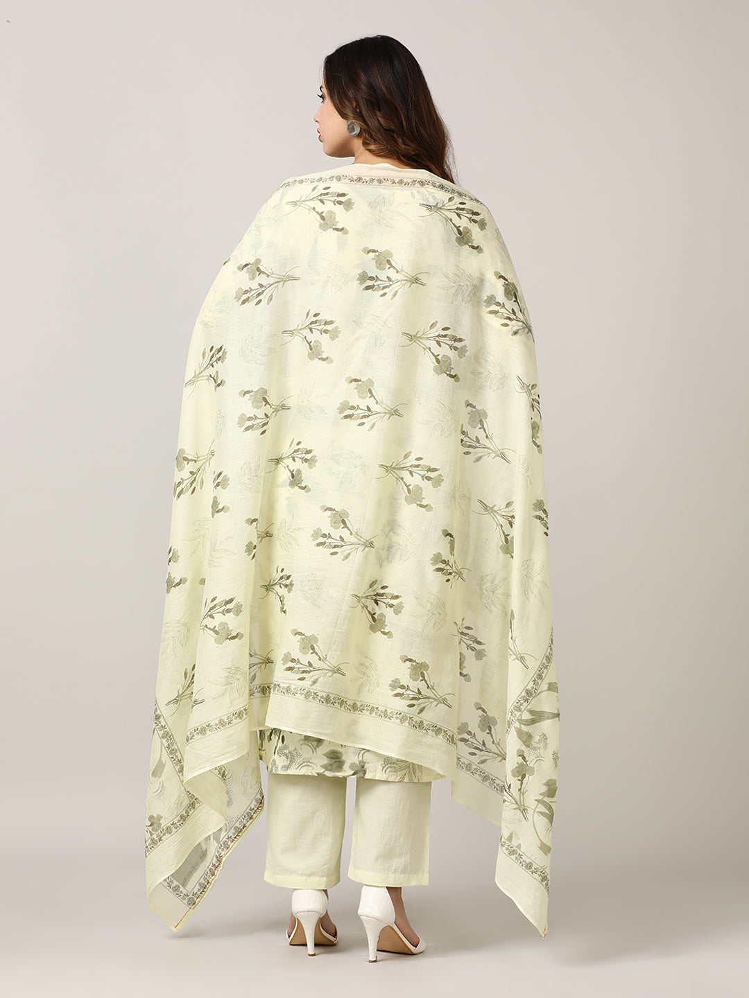 Embroidered Pure Cotton Kurta Sets With Dupatta