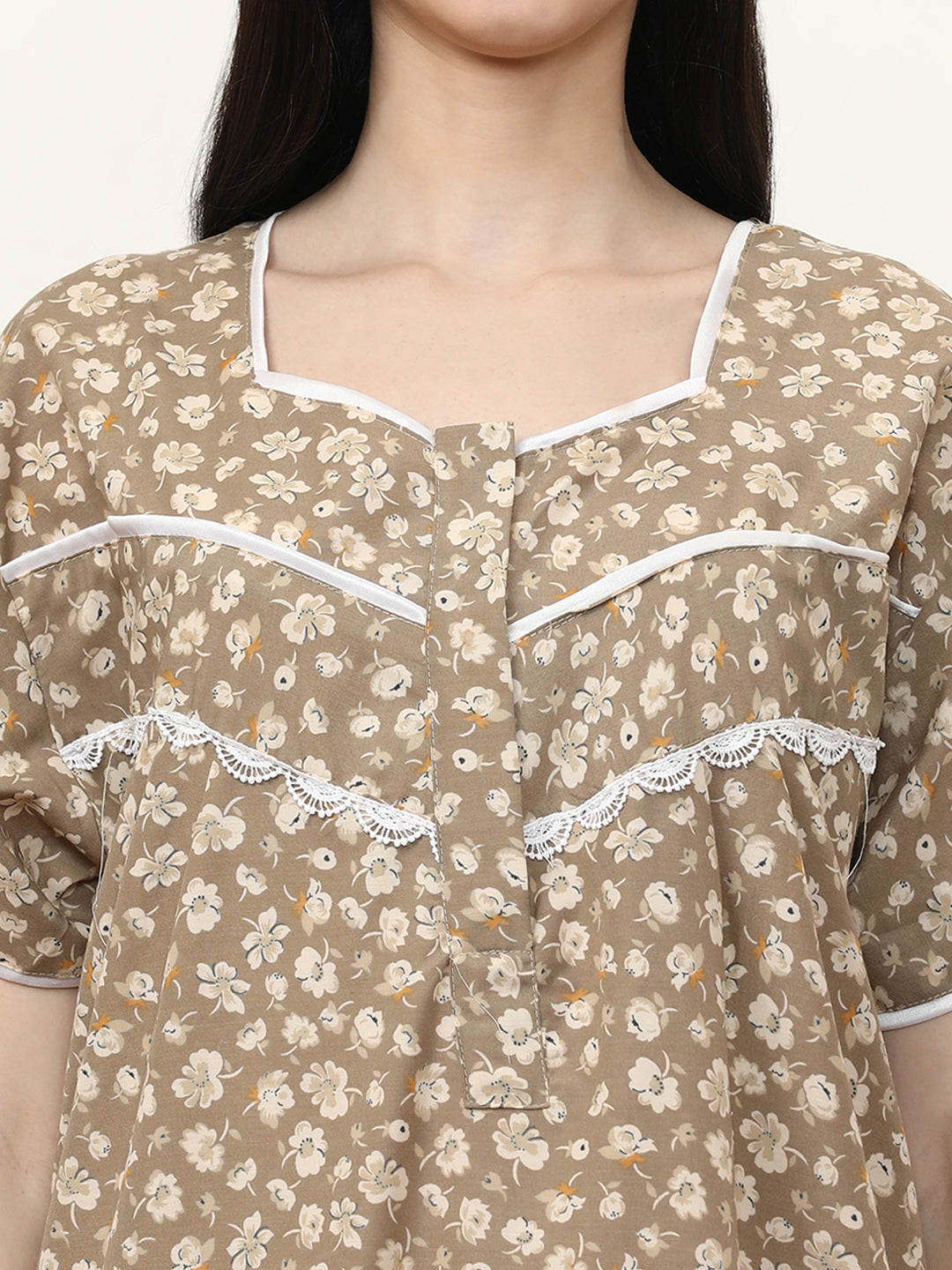 Printed Pure Cotton Maxi Nightdress