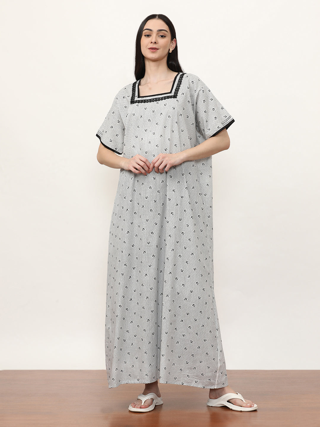 Printed Pure Cotton Maxi Nightdress