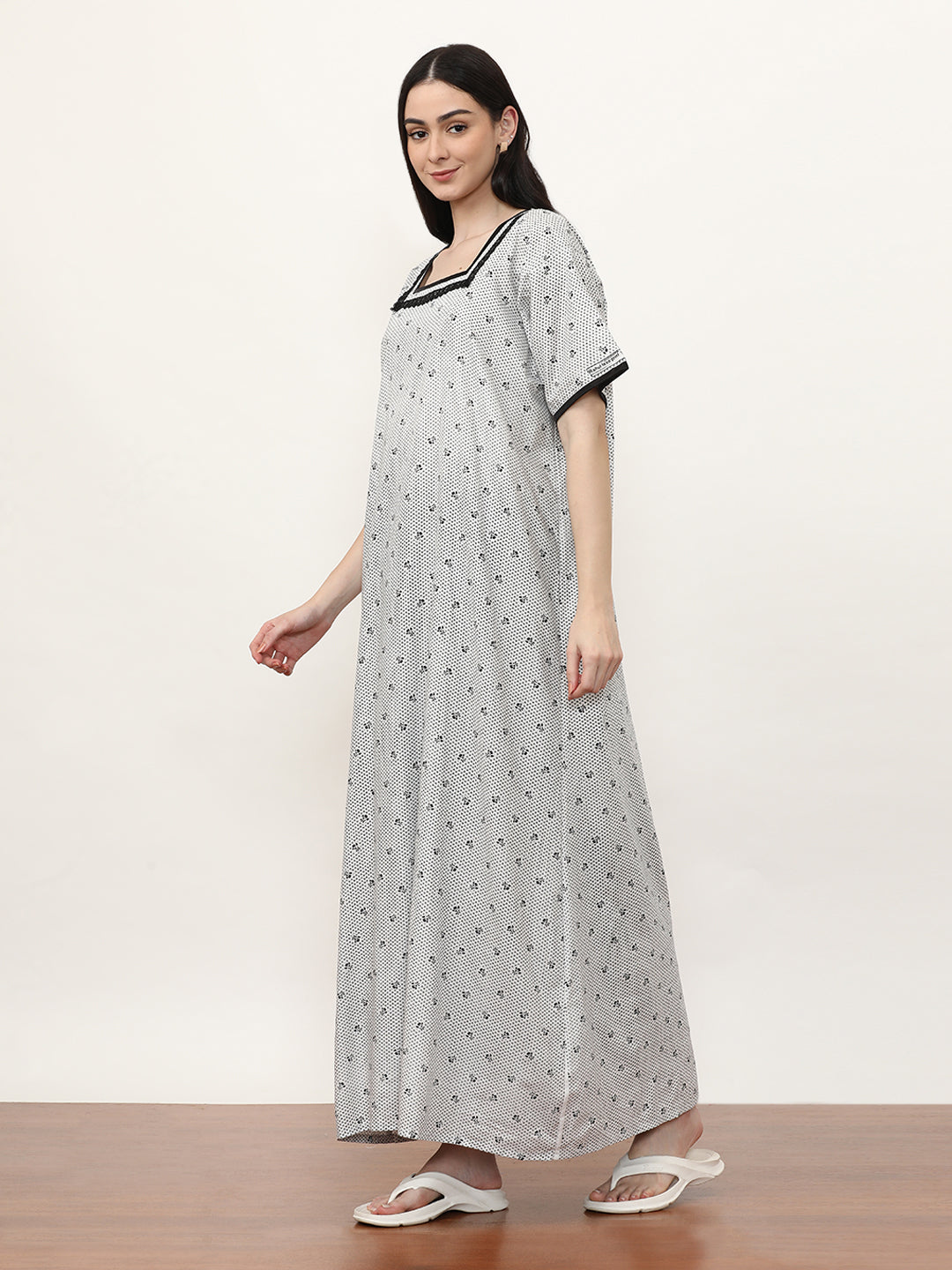 Printed Pure Cotton Maxi Nightdress