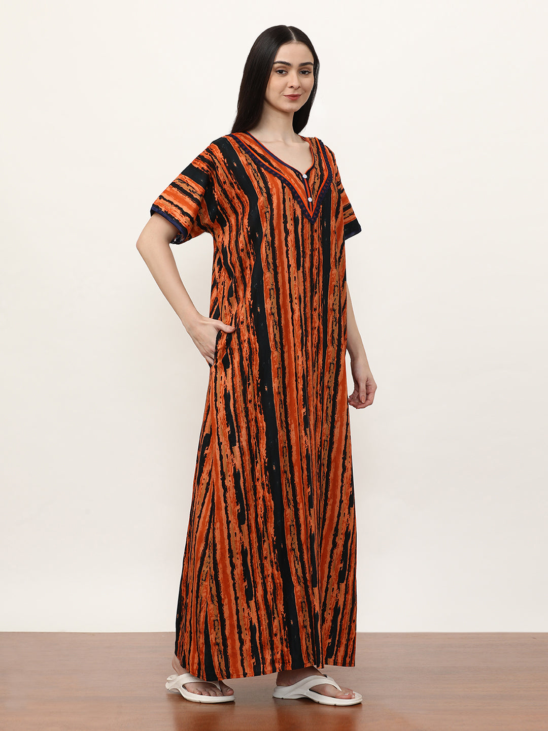 Printed Pure Cotton Maxi Nightdress