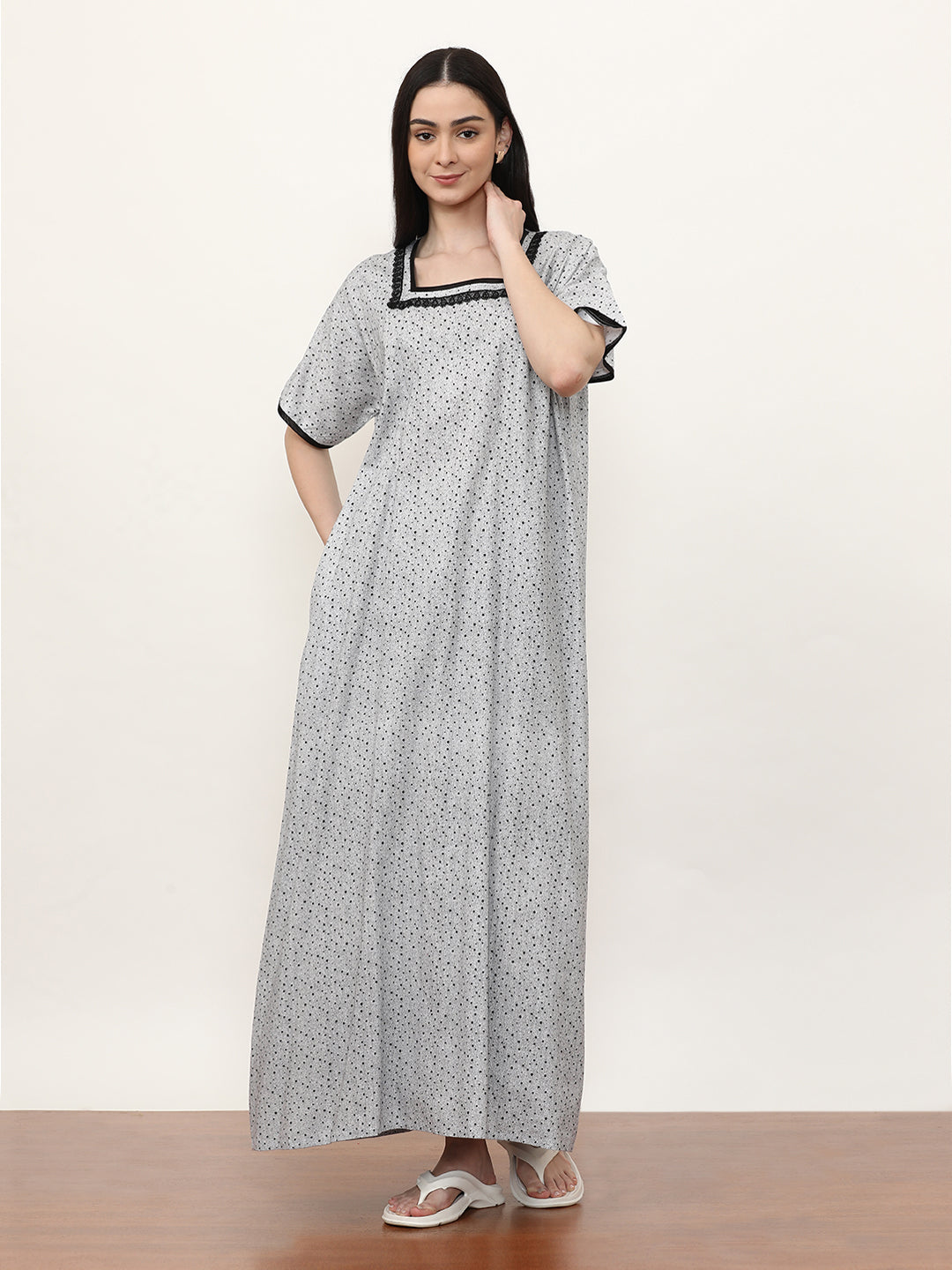Printed Pure Cotton Maxi Nightdress