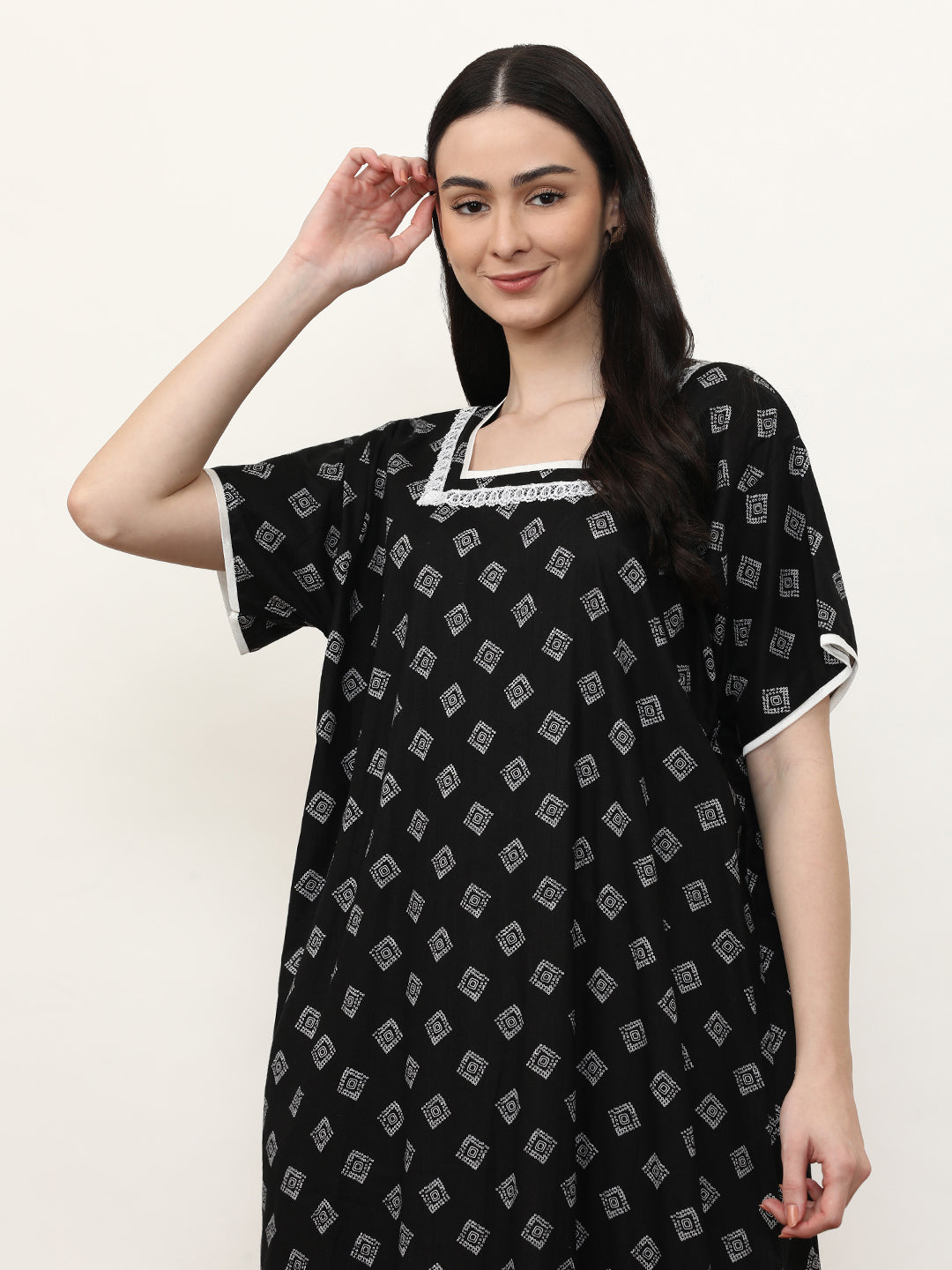 Printed Pure Cotton Maxi Nightdress