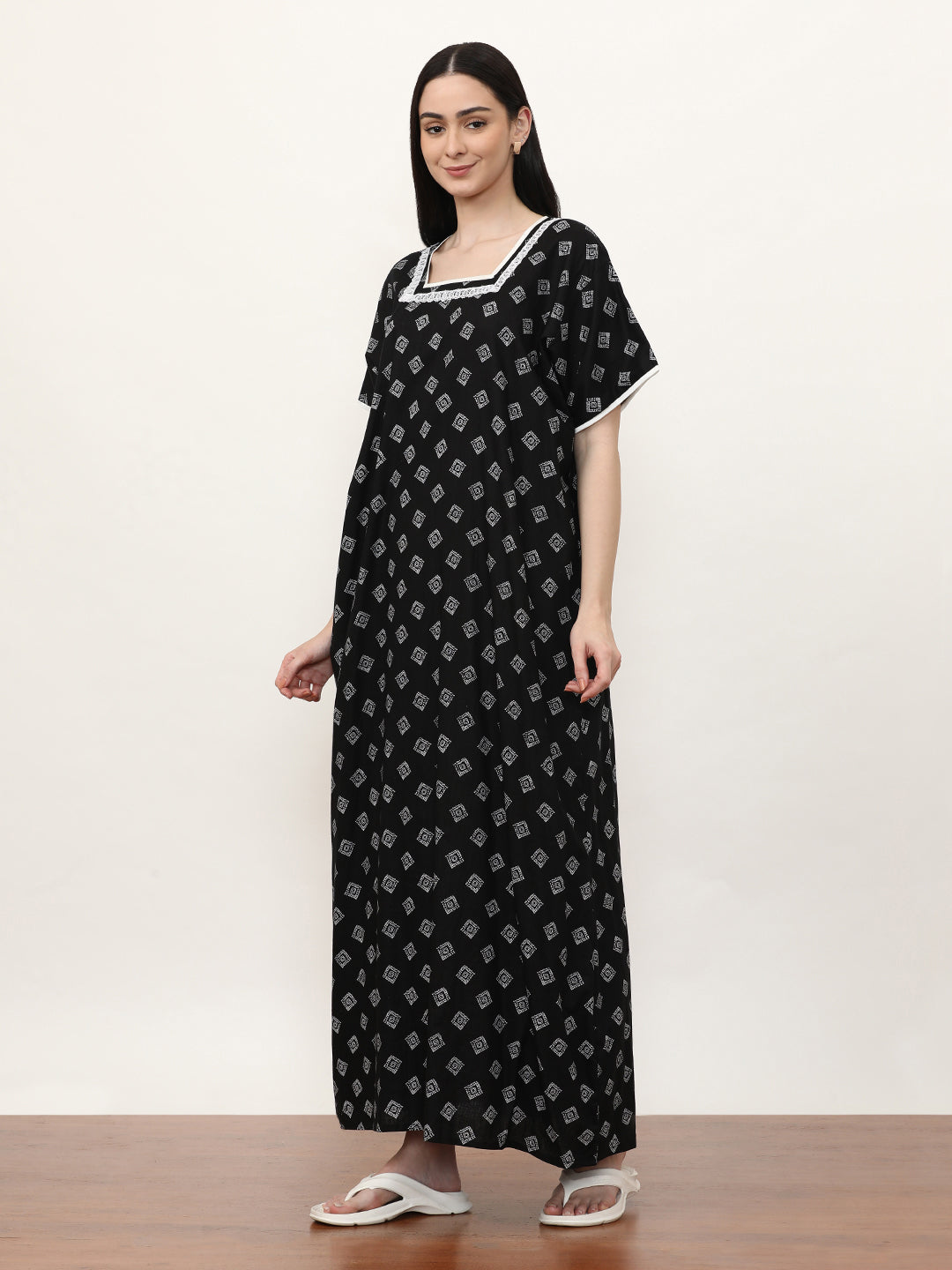 Printed Pure Cotton Maxi Nightdress